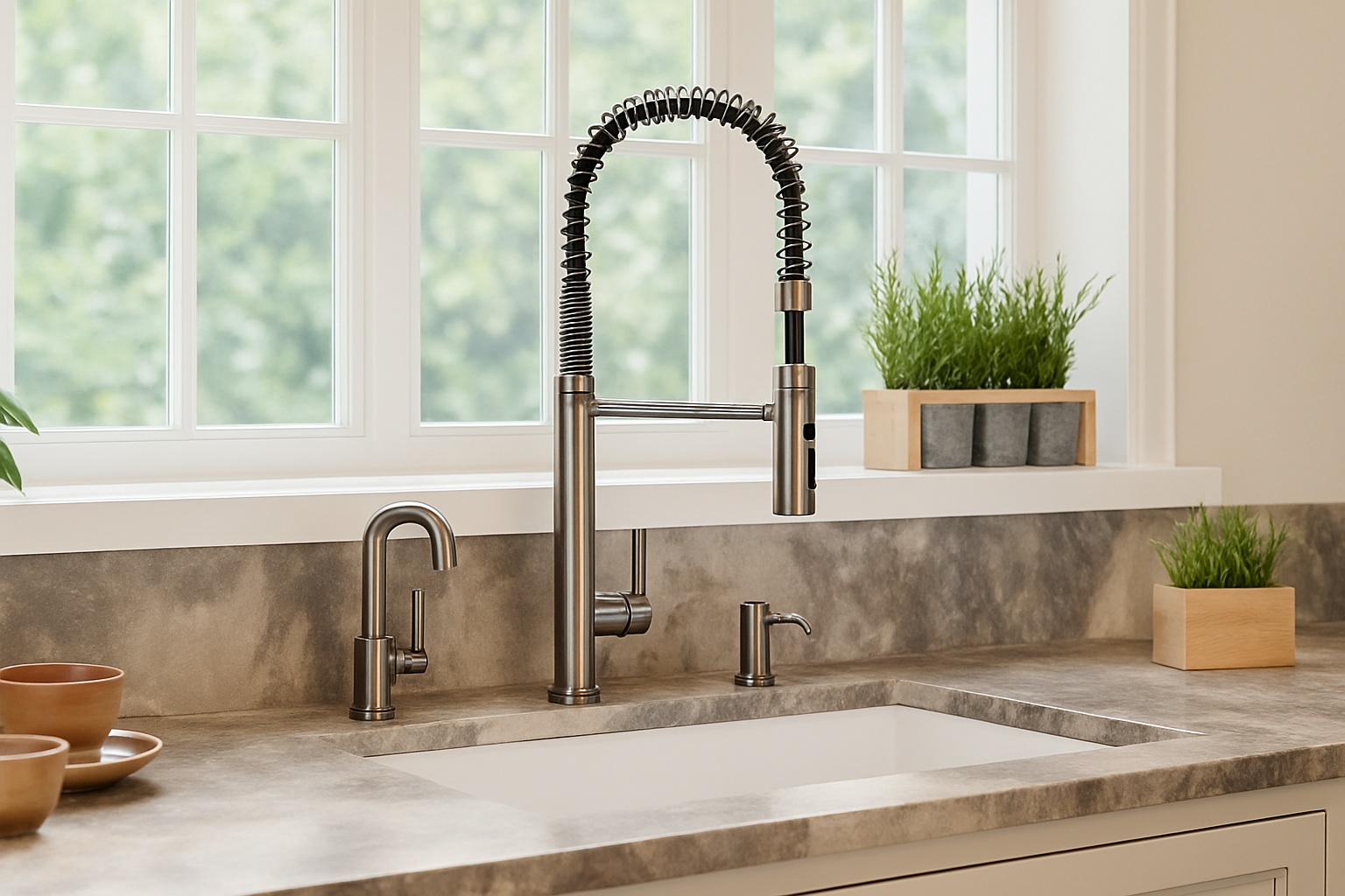 Light-duty kitchen faucet and soap dispenser workstation